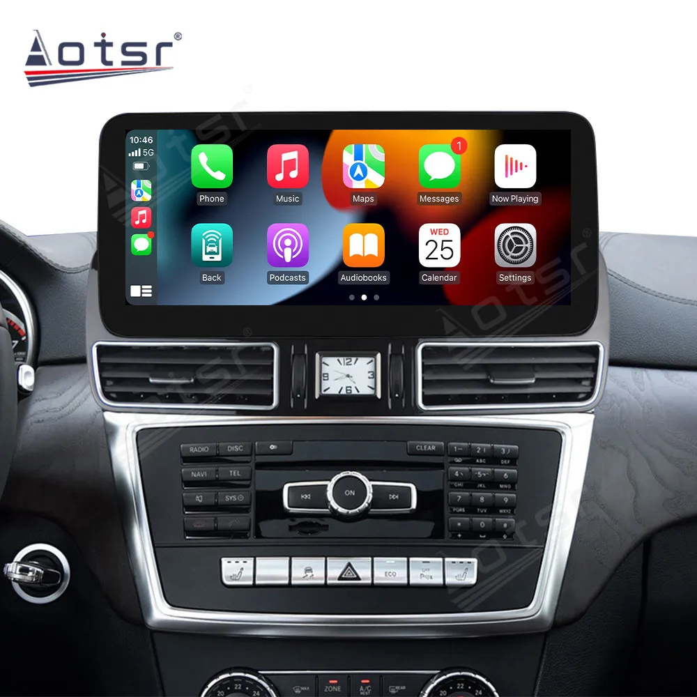 12.3 Inch Wireless Apple CarPlay Android Auto Multimedia Display Screen for Mercedes-Benz ML GL W166 X166 2012 - 2015