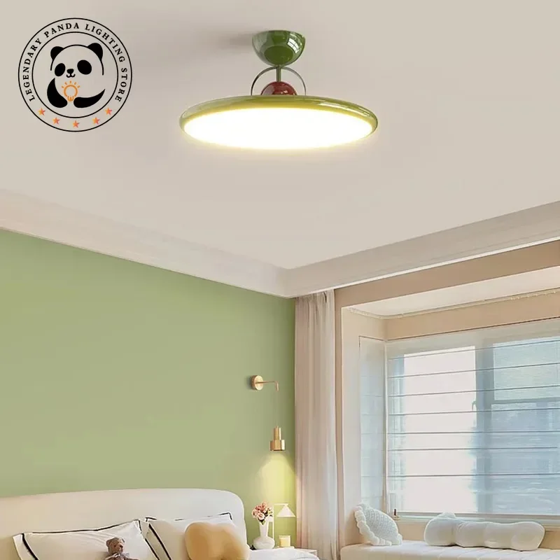 Nordic Modern Ceiling Lights Creativity Cream Style Flying Saucer Chandeliers Parlor Bedroom Porch Hallway Indoor Light Fixtures