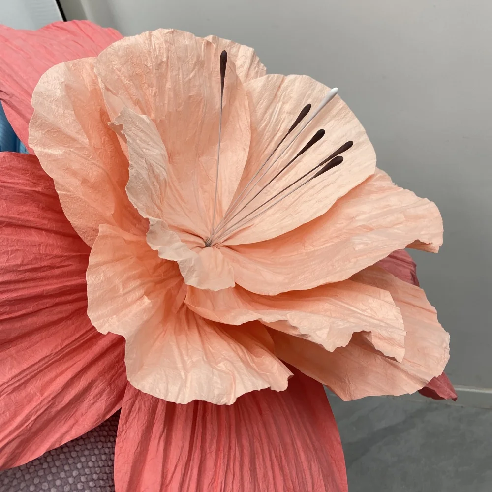 

30/40/50/60cm Diameter Large Size Artificial Hibiscus Paper Flower DIY Handcraft for Home Wedding Decoration