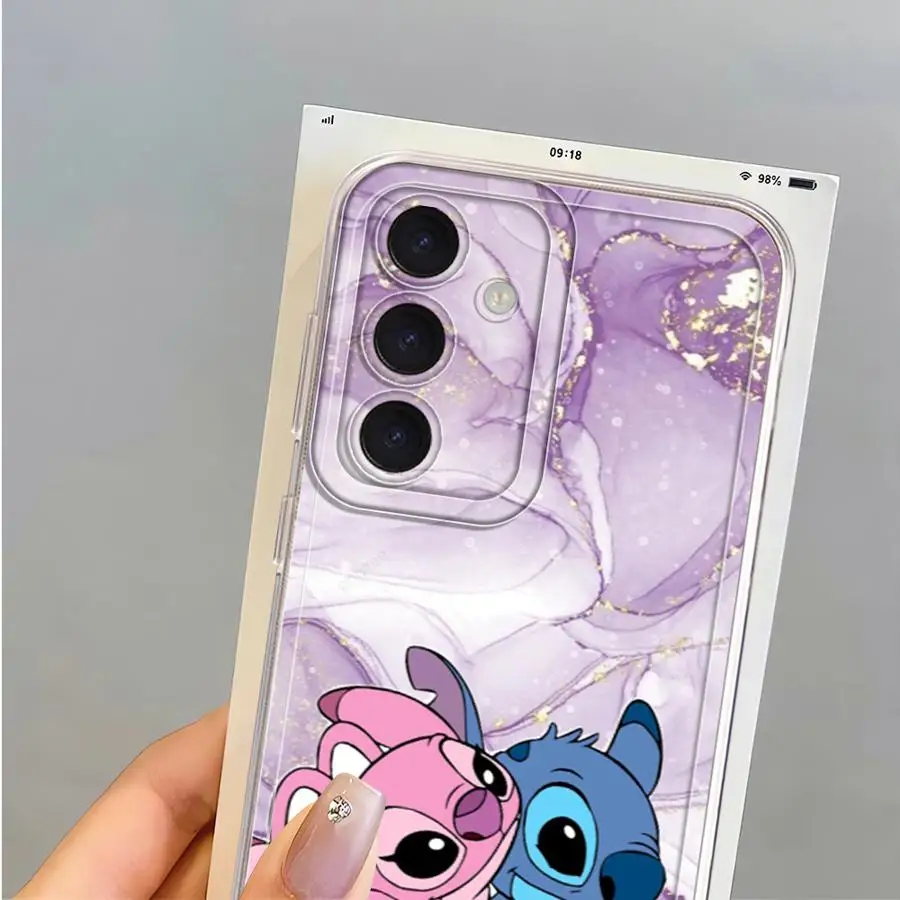 Disney Marble Stitch Case for Samsung Galaxy A55 A23 A73 A54 A26 A24 A25 A14 A33 A35 A56 A36 A13 A15 Soft Cover - náhled 2