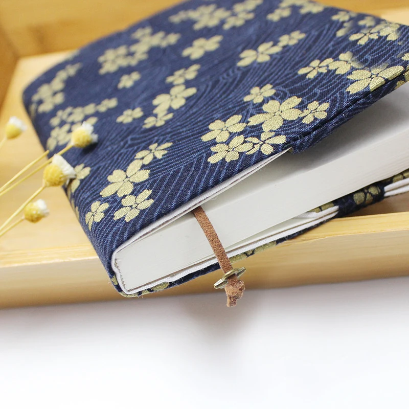A5 Printed Linen Book Cover Protector Sleeve for Softcover Novels Detachable Floral Design Cloth Dustproof Gift for Book Lovers