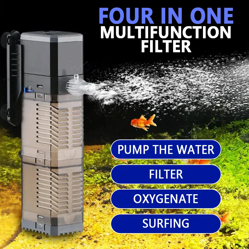 

Aquarium Submersible Water Pump 3-in-1 Fish Tank Silent Filter 220V Mini Filters Oxygen Air Pumps 7W-25W Aquariums accessories
