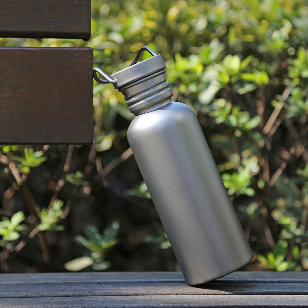 التيتانيوم زجاجة ماء بهلوان في الهواء الطلق الدراجات تيتان شرب إبريق خفيفة الوزن Ti السفر القدح قوارير دلو 500 600 750 مللي 25 أوقية مقصف #2