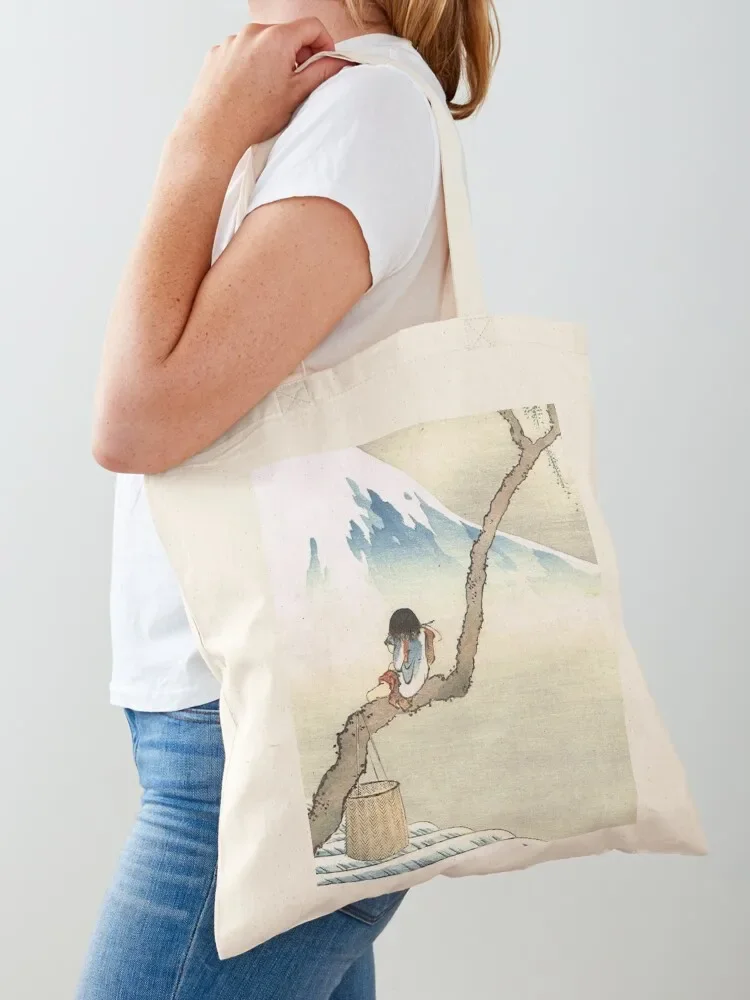 Katsushika Hokusai Boy Viewing Mount Fuji Classic Japanese Painting Tote Bag Women's bag Canvas bag Beach