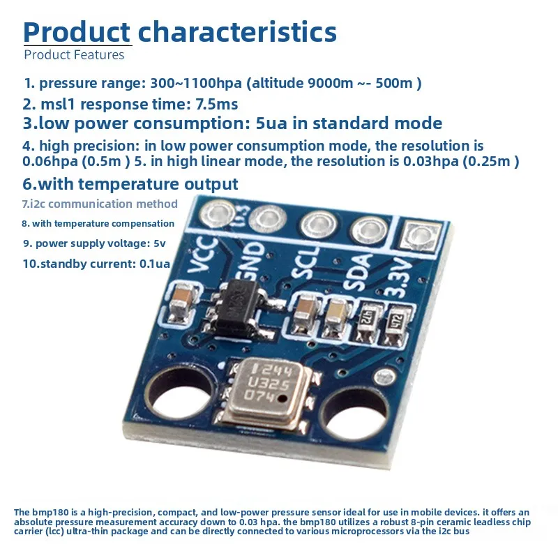 New GY-68 BMP180 Bosch Sensor Module for Temperature and Pressure Measurement