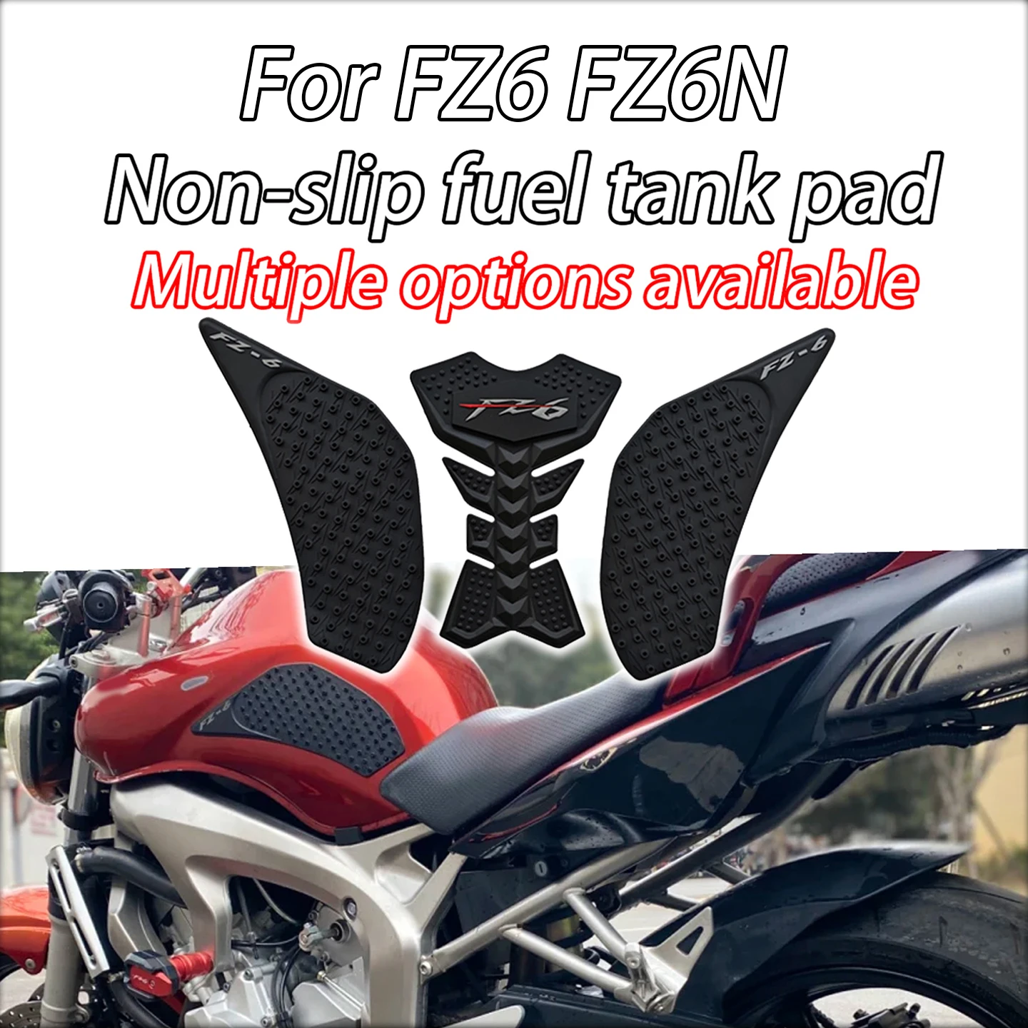 

Motorcycle Modification Accessories Suitable for Yamaha FZ6 FZ6N FZ6-N Rubber Anti-Slip Pads Fuel Tank Traction Pads Heat Insula