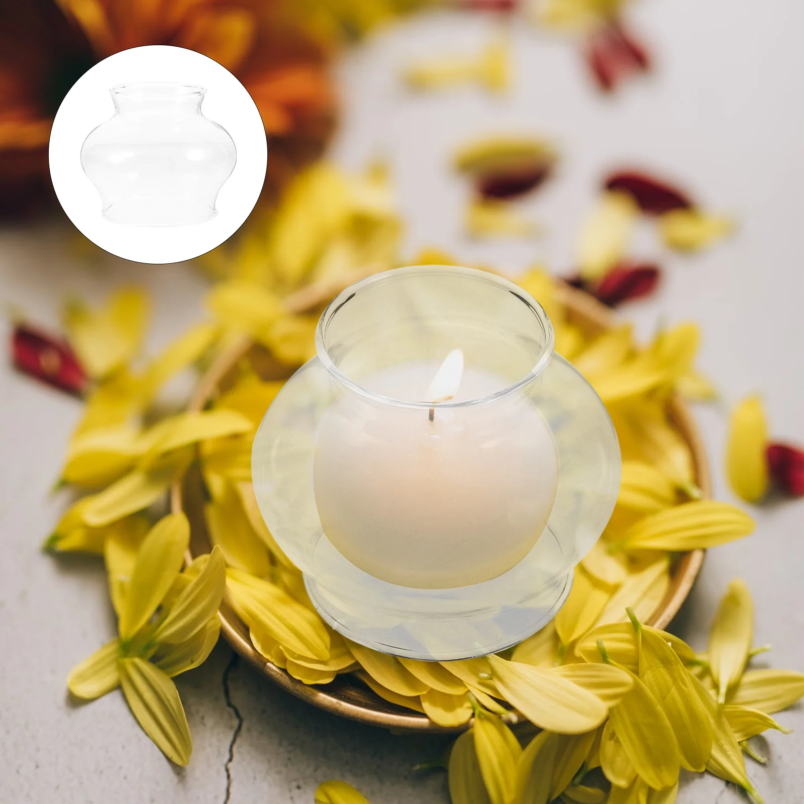 2Pcs Universal Lamp Parts Transparent Windproof Shade Replacement Small Lamp Shades Light Shade