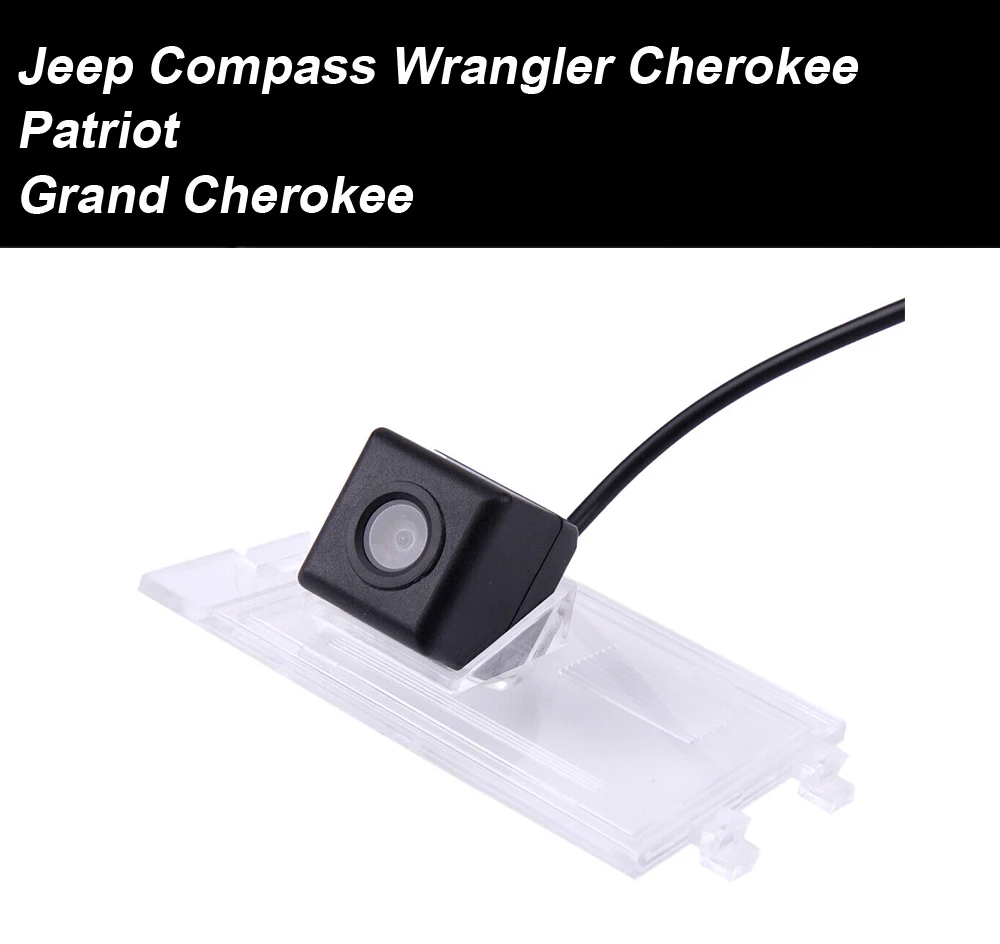 HKNL AHD LED Reverse Car Backup Camera for Jeep Compass Wrangler Cherokee patriot Grand Cherokee License plate light Waterproof