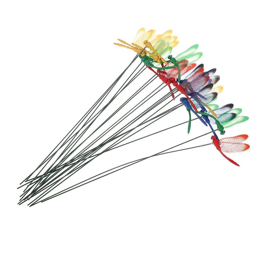 

32Pcs Simulation Dragonfly Decor Realistic 3D Lifelike Outdoor Garden Stakes Weather Resistant Yard Balcony Plant Pot Decoration