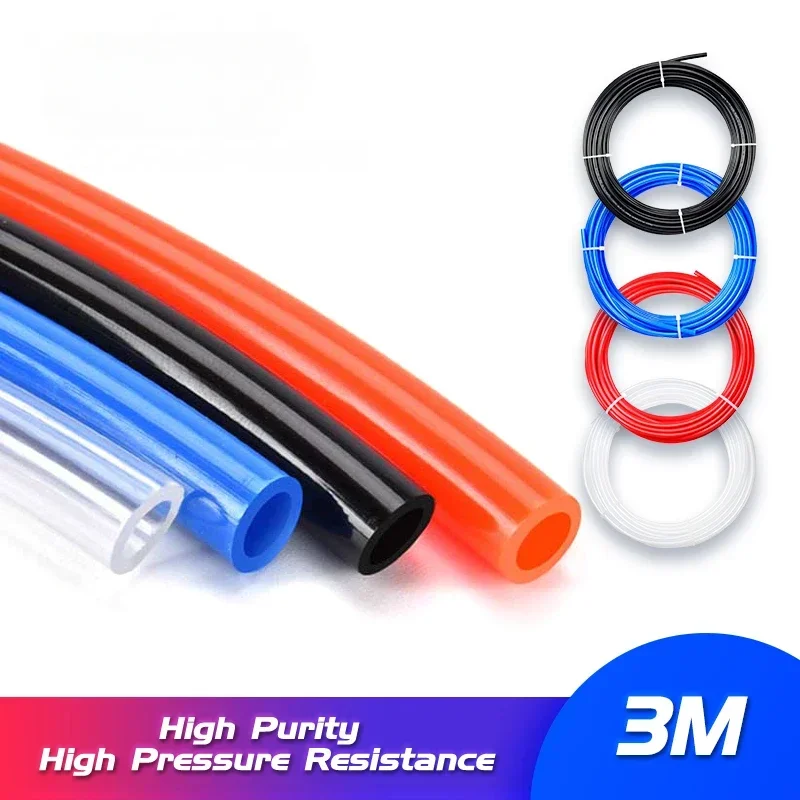 high quality 3M high quality PU Tube Hose Car Tube 3mm to 10mm Transparent  Rubber Pneumatic Tube air hose