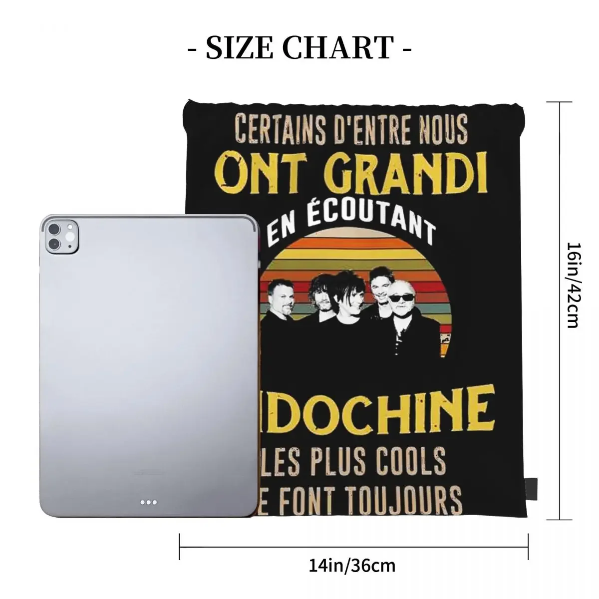 Best Of Indochine Band Logo Exselna Genres Rock Backpacks Drawstring Bags Drawstring Bundle Pocket Sports Book Bags