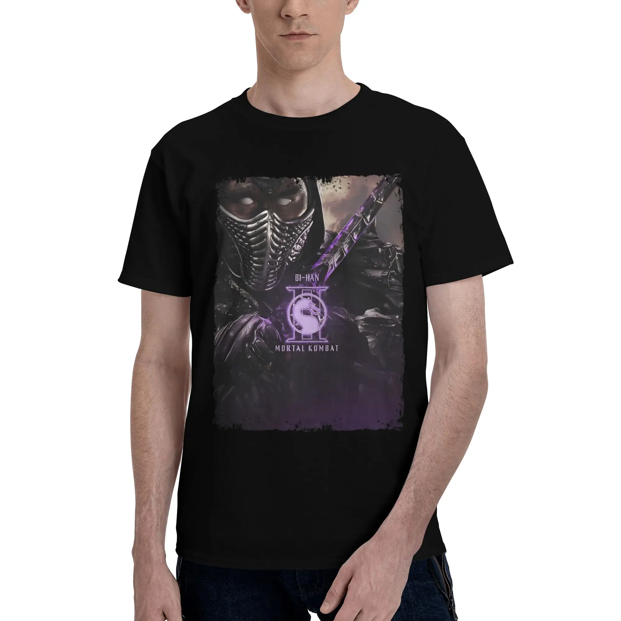 Mortal Kombat 2  Graphic 100% Cotton T-Shirt Mortal Kombat Tops Tees For Men