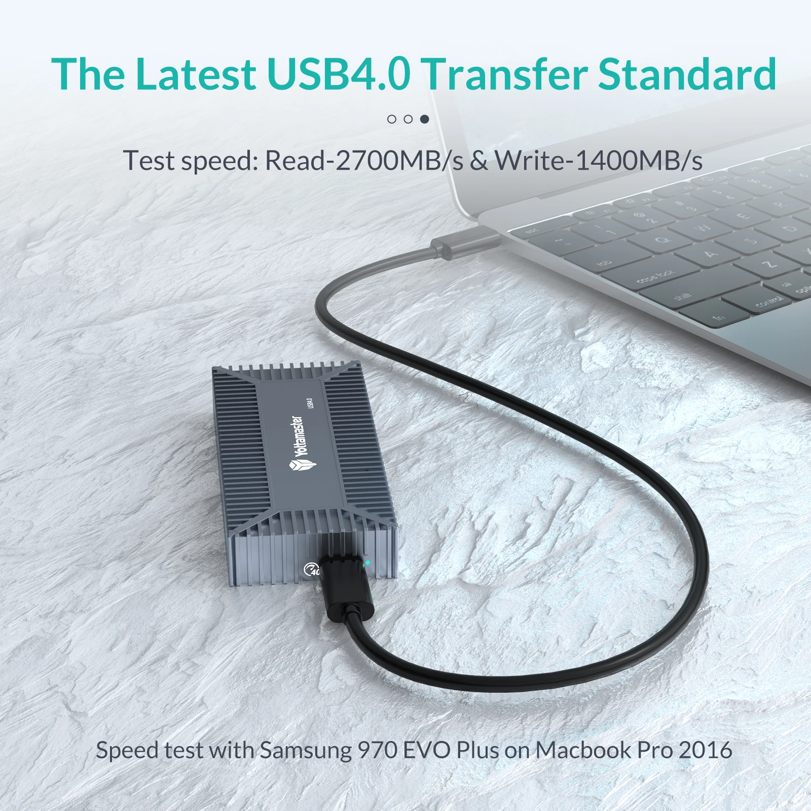 Imagem -02 - Yottamaster-caixa Ssd Nvme Usb4.0 Thunderbolt M.2 40gbps Usb3.2 até 2700 Mbps2280