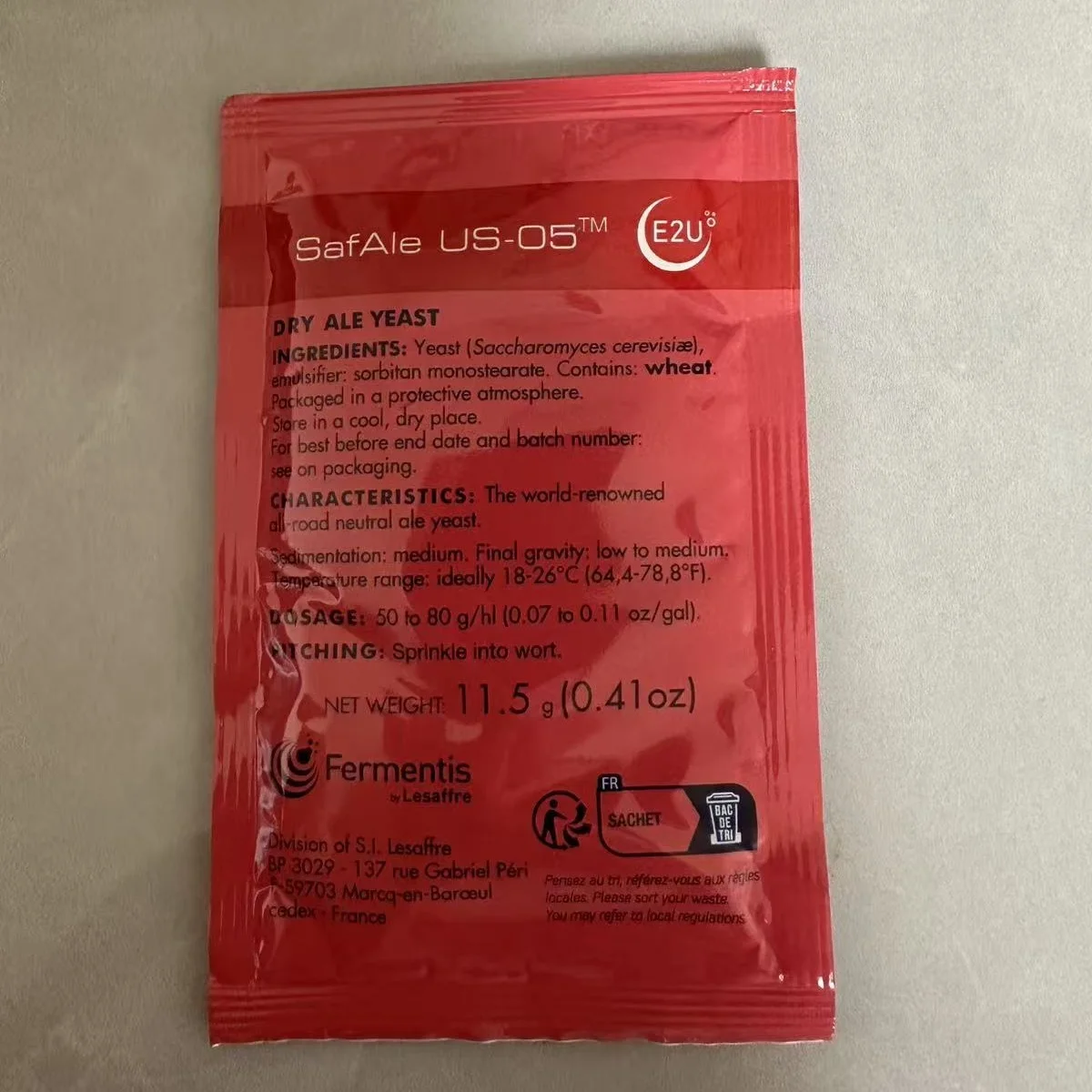 11.5g US-05 American Ale YEAST Fer mentis  A Neutral Original Packaging For Wide Vari Home Bar Brewingety Malt