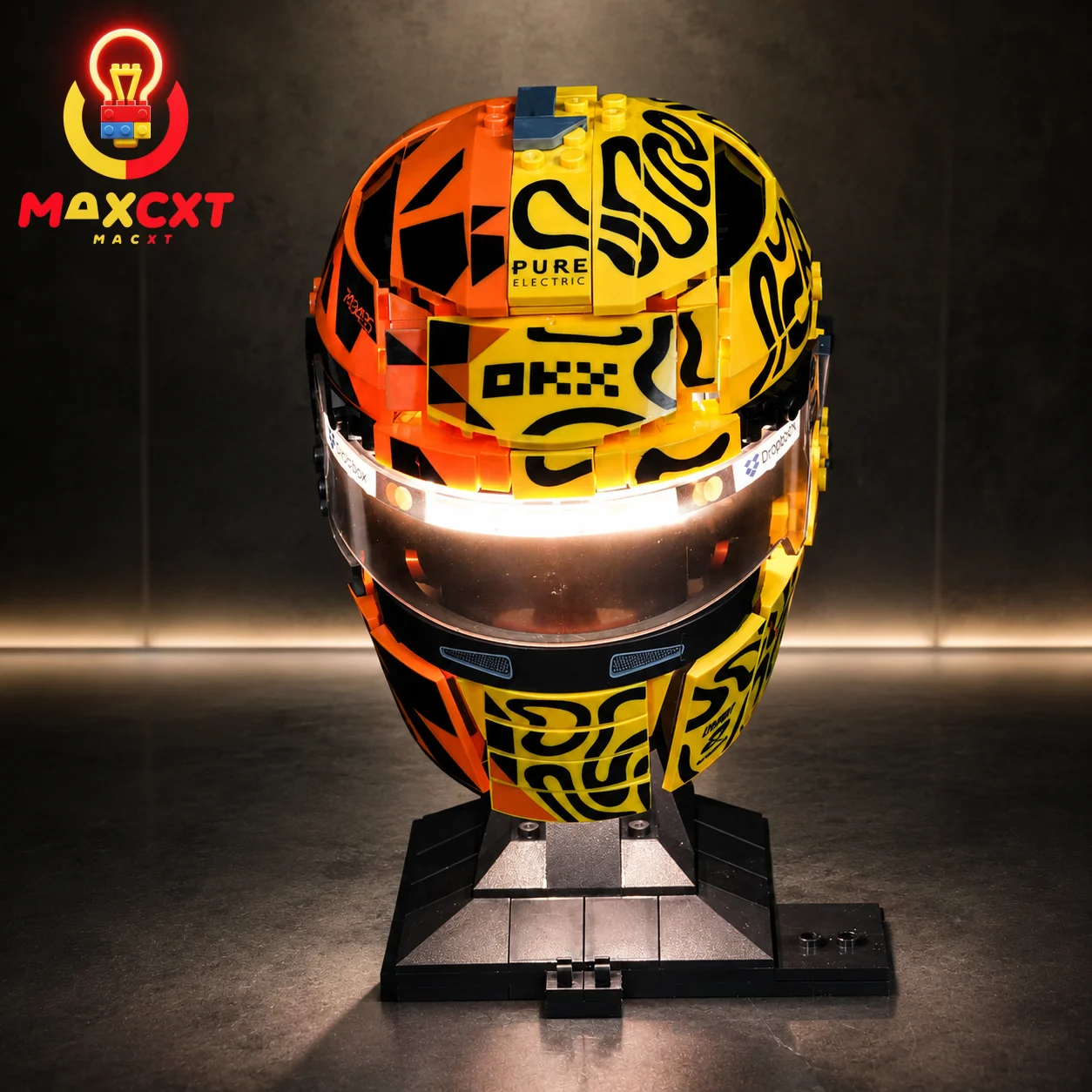 MAXCXT LED-Lichtset für LEGO 43023 Norris-Helm, DIY-Dekorationslampe mit Batteriebox, ohne LEGO-Bausteine