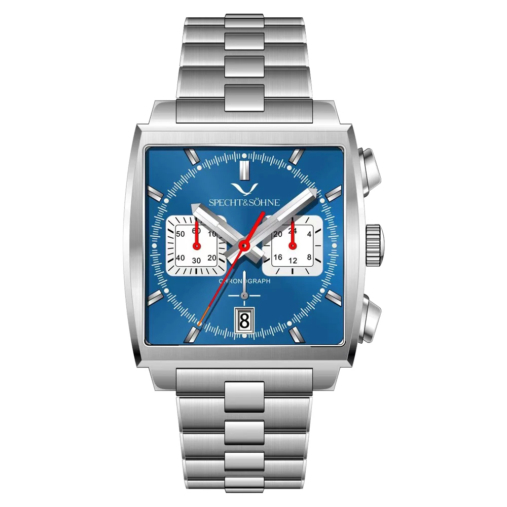Specht & Söhne 2026 Neuheiten Bestseller Modische Herrenuhren Edelstahl Japan VK63 Chronograph Quarz-Armbanduhr