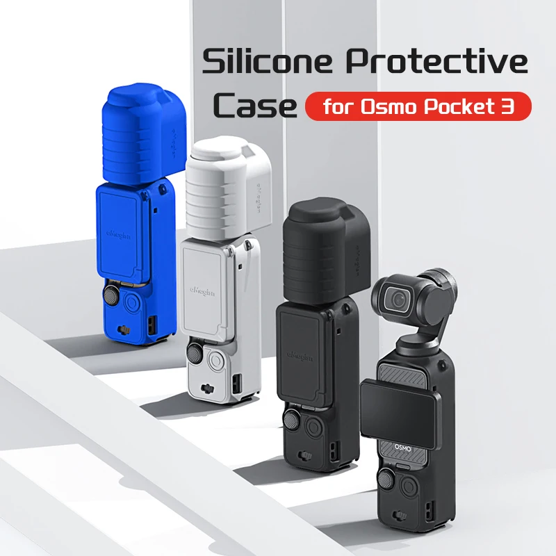 For DJI Pocket 3 Silicone Case Anti-Scratch Soft Cover Handheld Gimbal Protector Shockproof For DJI OSMO Pocket 3 Accessories