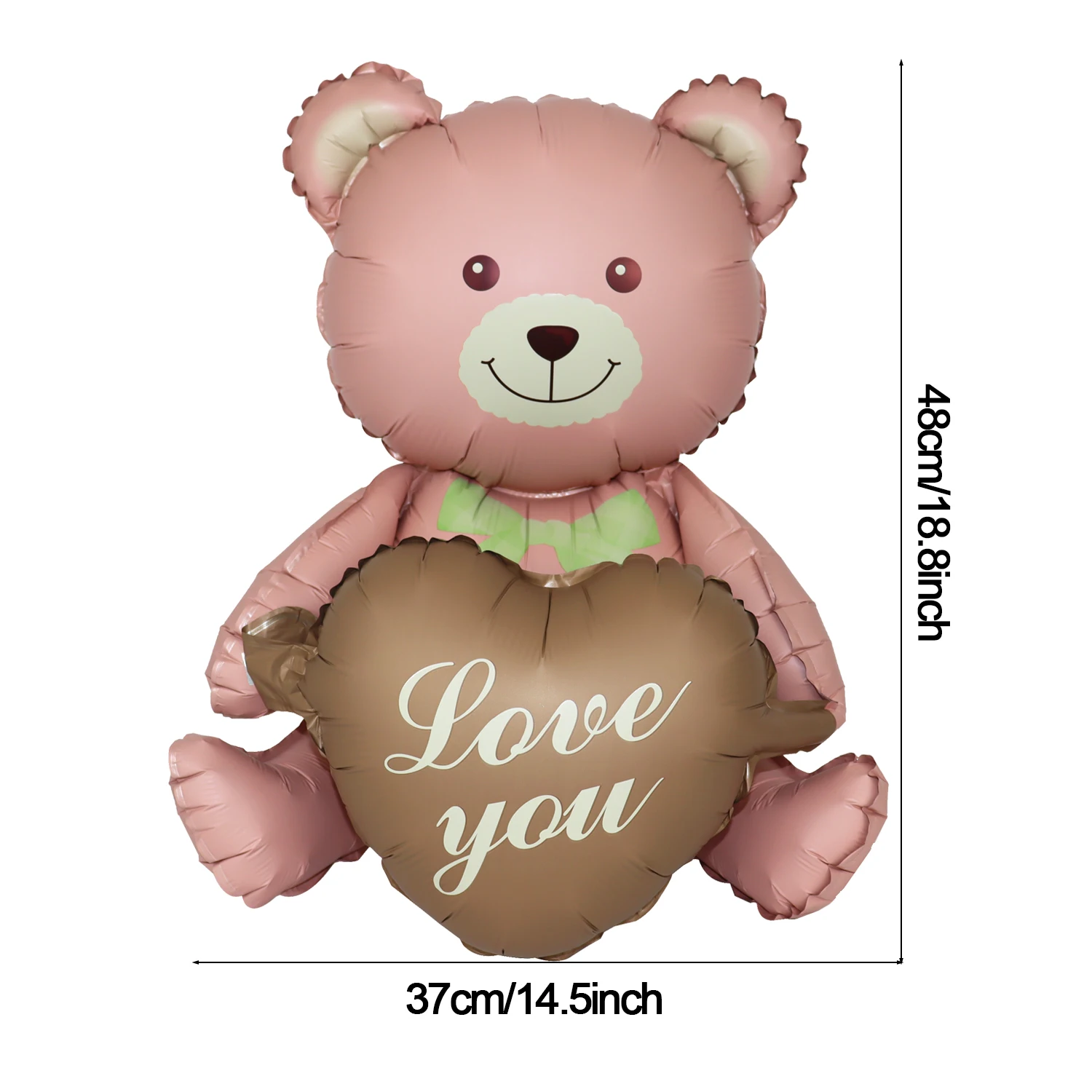 ماتي 3D القلب أحبك الدب الألومنيوم احباط بالون الزفاف الديكور الهدايا القوس ستار ديزي قوس قزح بالون حفلة عيد ميلاد سعيد #5