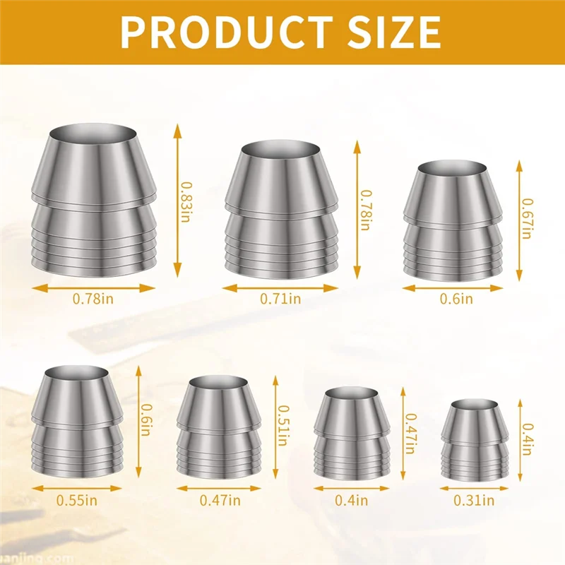 【Hot Selling】35 Pieces Safe Round Handle Wedges, Conical Mauls Handle Wedge Kit For Sledge Handle