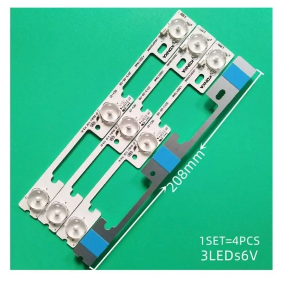 Novelty, set 4 pcs. 3 LED 6V 208mm LED strip light for KONKA LED 32F2300NE LED 32F2300FX 35017946 35017947