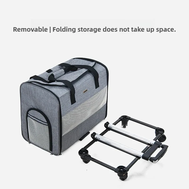 DODOPET Pet Multi-functional Out Trolley Case Disassembly Polyester Portable Foldable Pet Dog Carriers Bags Trolley Box - Image 2
