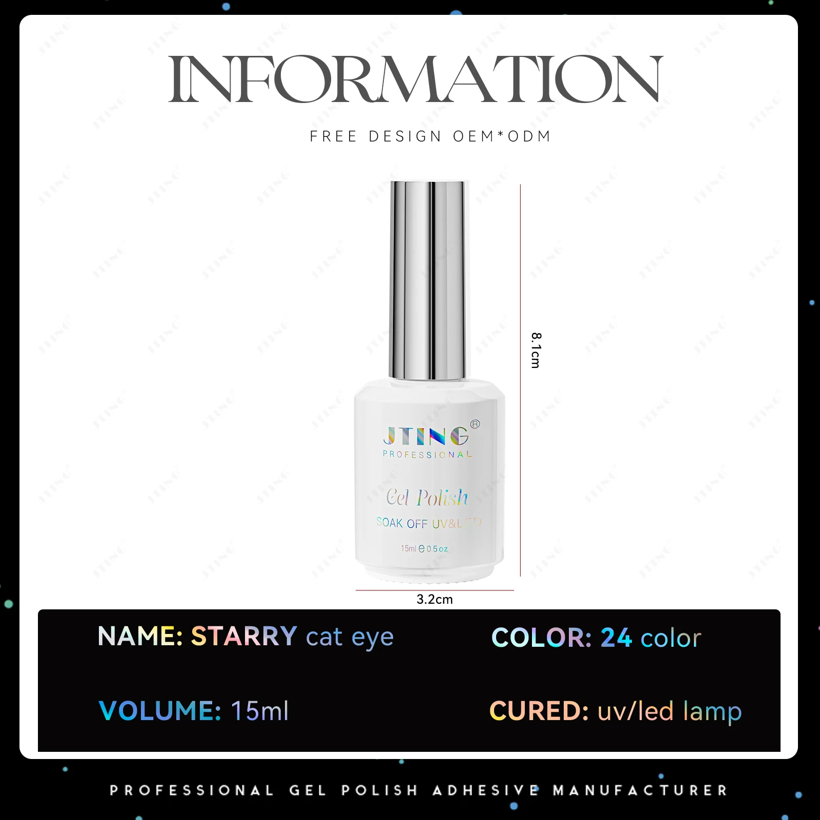 JTING Starry Cat Eye Gel Nagellakset - 24-kleuren Summer Diamond Collectie met unieke kleurenboek Professionele gellakset