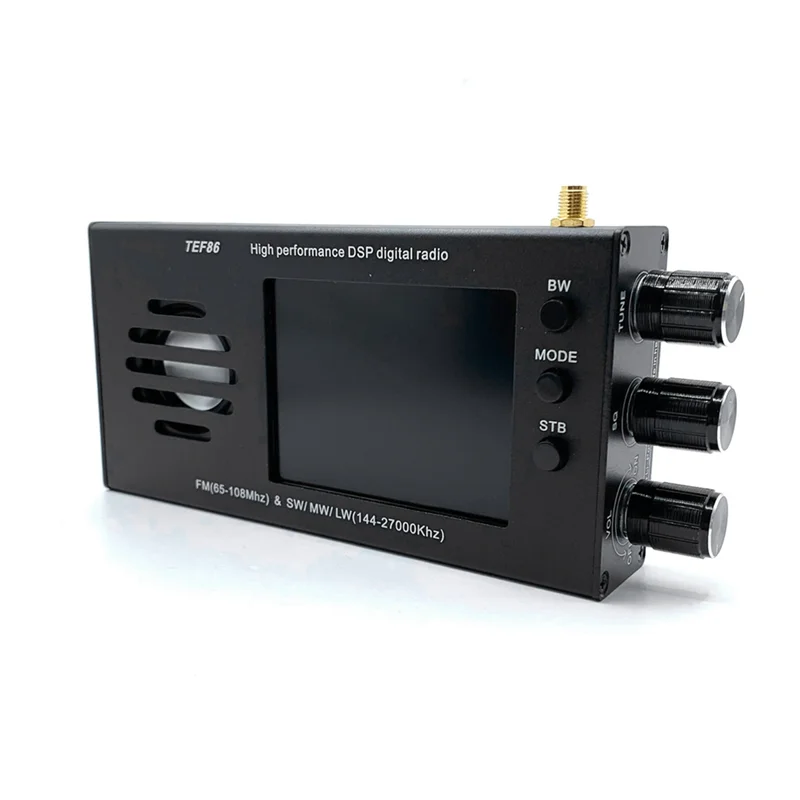 ABZW TEF6686 DSP Penerima Radio Portabel Penerima Radio Full-Band dengan Layar LCD 2.8 Inci Radio Digital FM 65-108MHZ