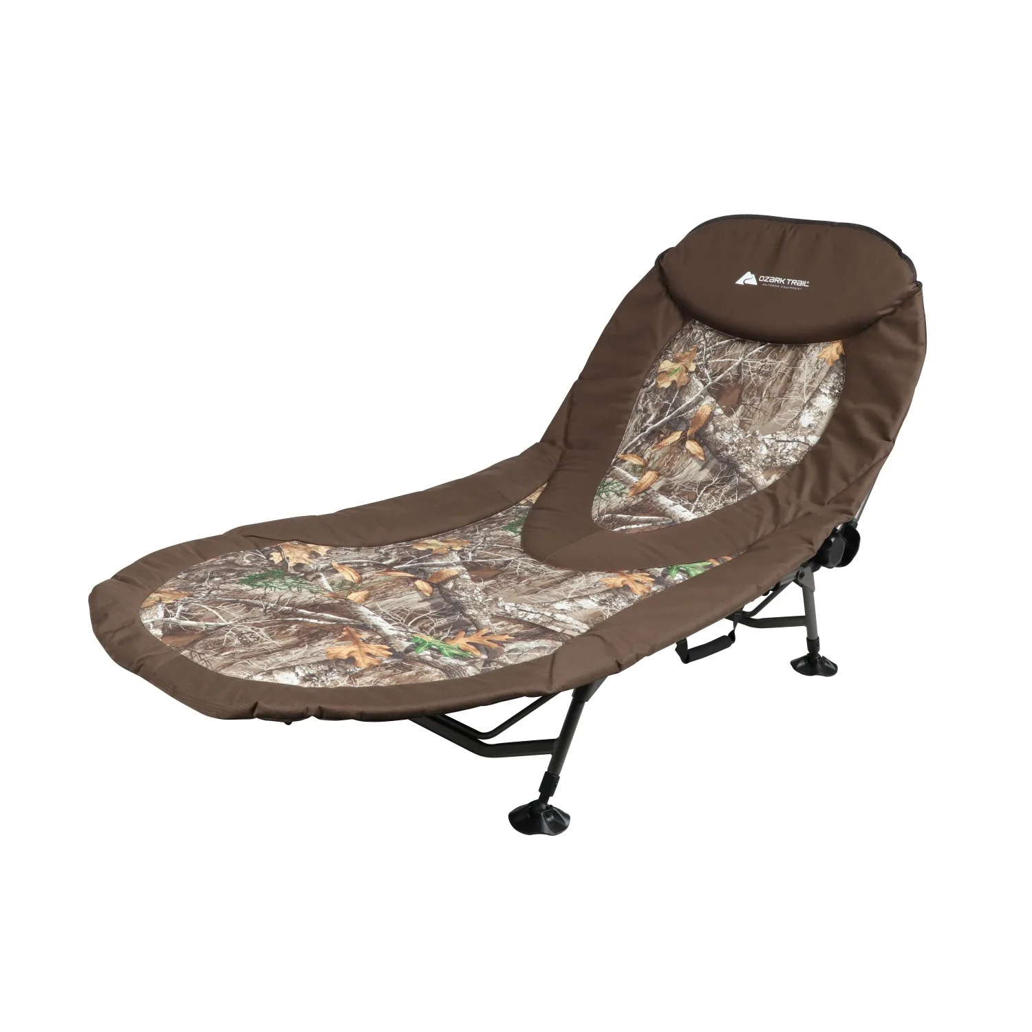 North Fork Adjustable Camo Camping Cot, Green,  77.9