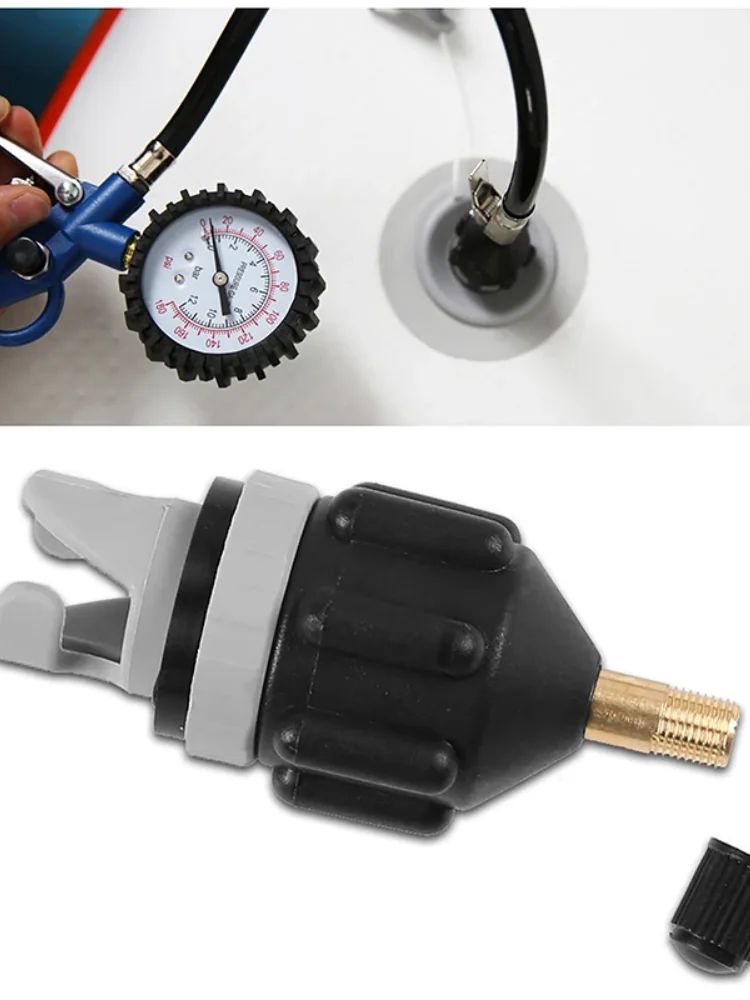 Adapter do pompki do desek surfingowych, pontonów, desek SUP, gumowych łodzi, kajaków, zawór, konwerter do kompresora powietrza, dysza do surfingu — 2