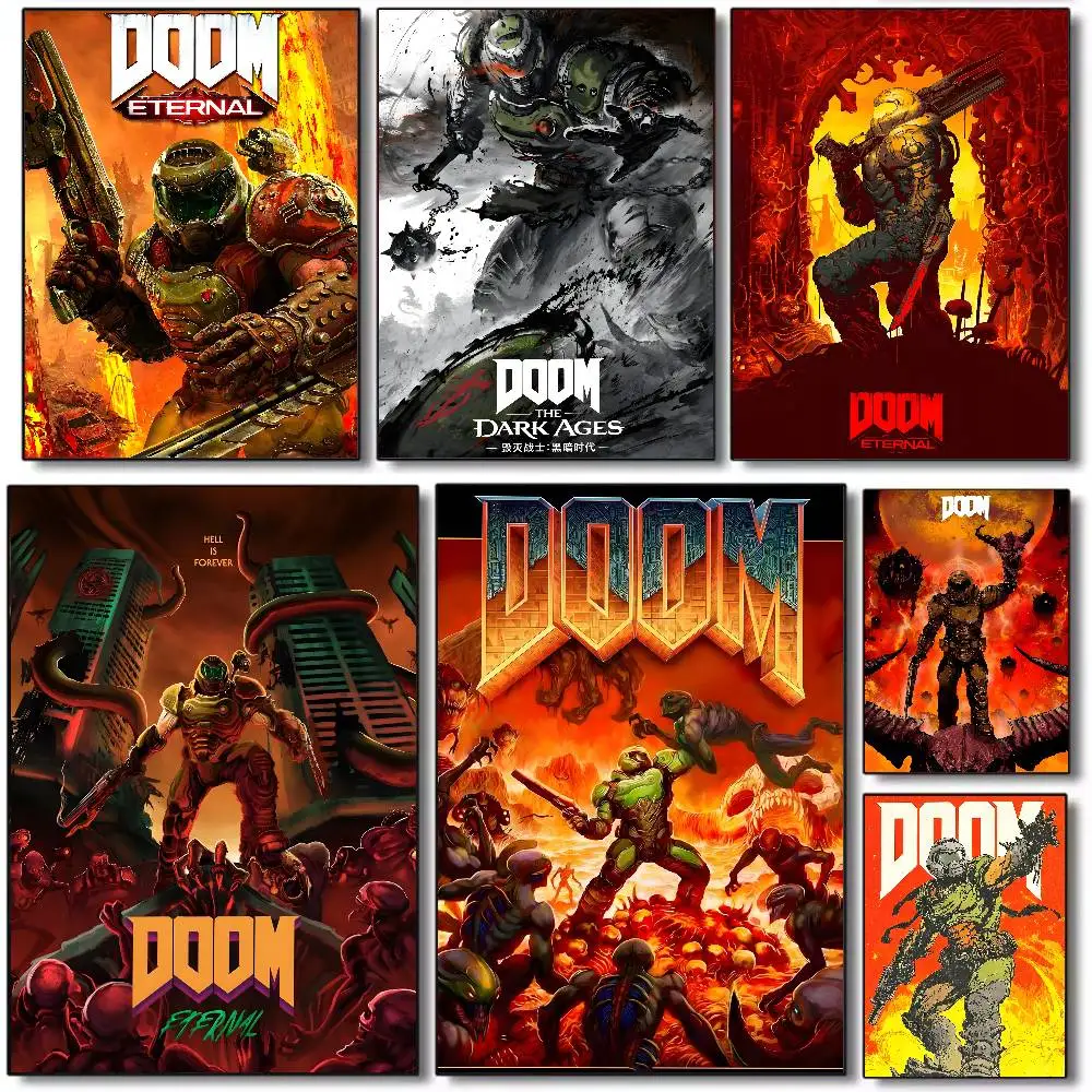 Cool Movie D-Doom Poster Art HD Canvas Advanced Aesthetic Printing Paper Wall Art for Living Room Home Decor