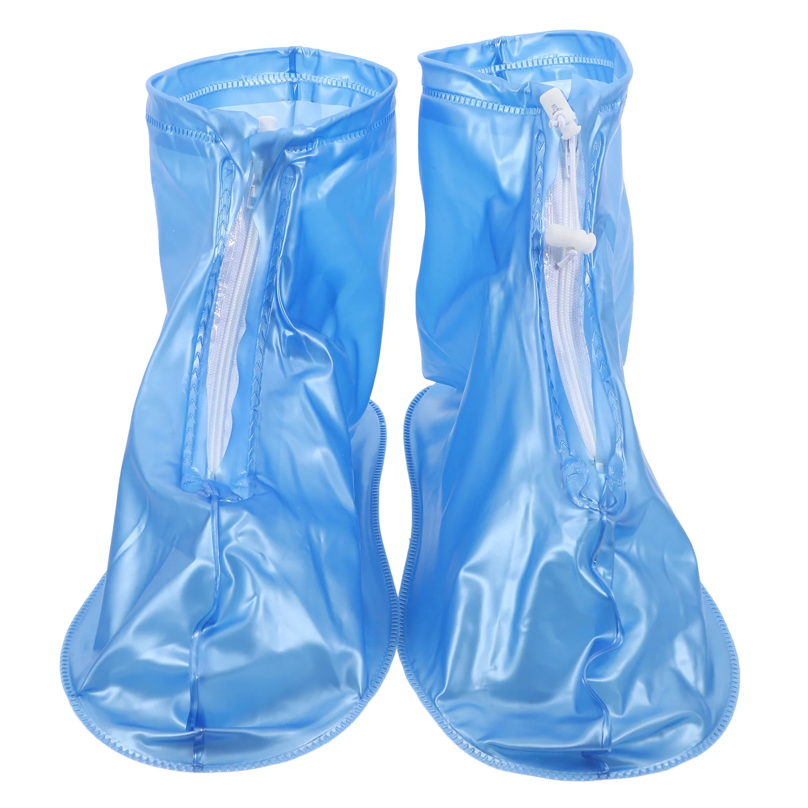 2pcs Waterproof Shoe Covers Reusable Non-Slip Outdoor Overshoes For Men Women Thickened Rubber Soles Foldable Rain Boot