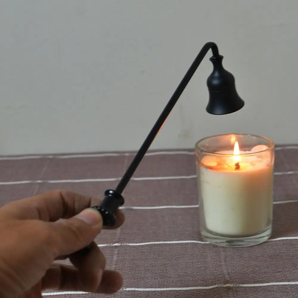 Bell Shaped Candle Snuffer Short/Long Handle Metal Candle Extinguisher Vintage Design Elegant Design Candle Blower Out SPA Hotel