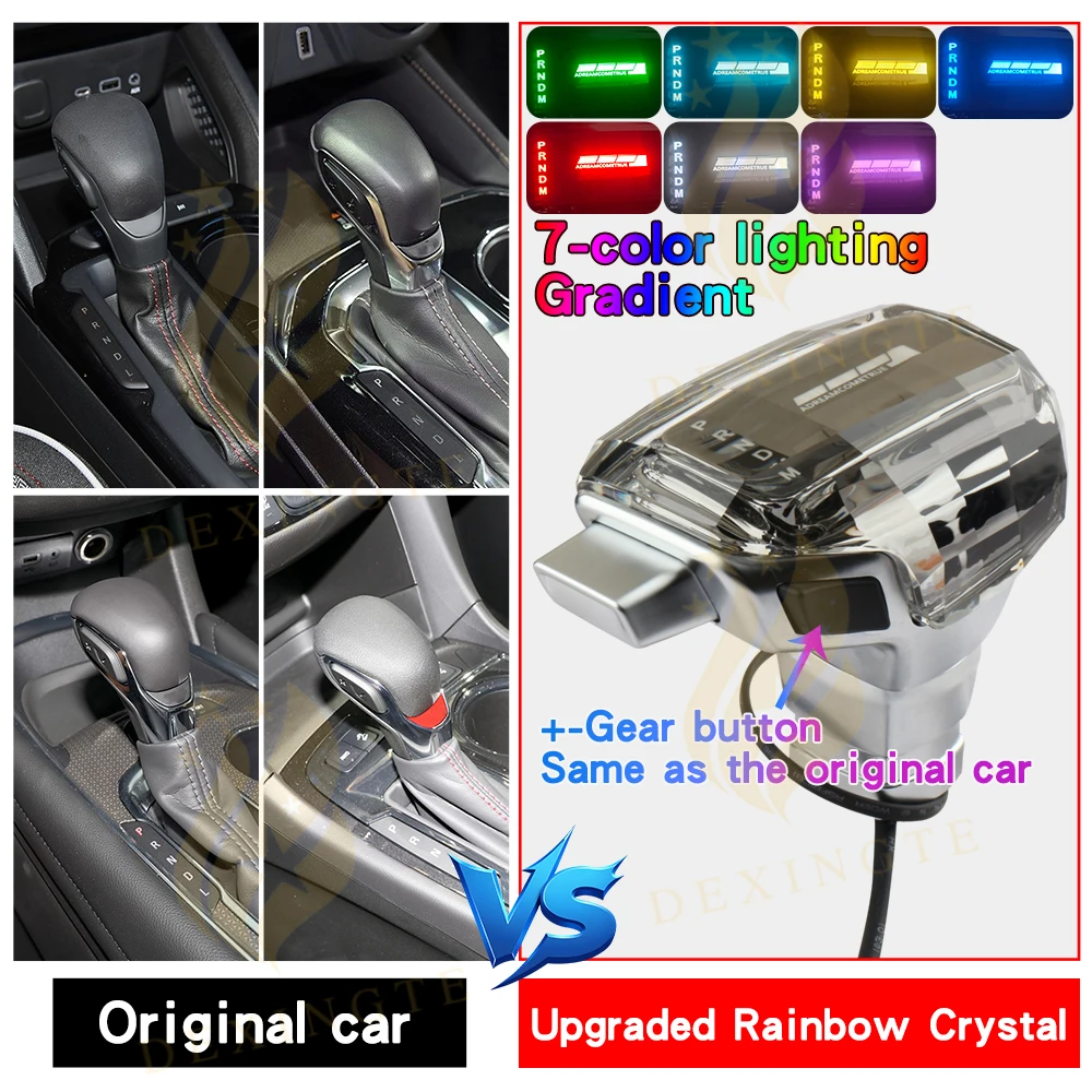 

LED Crystal Gear shift knob For Chevrolet Malibu XL Equinox Trax Trailblazer car interior handle shifter lever gear stick head