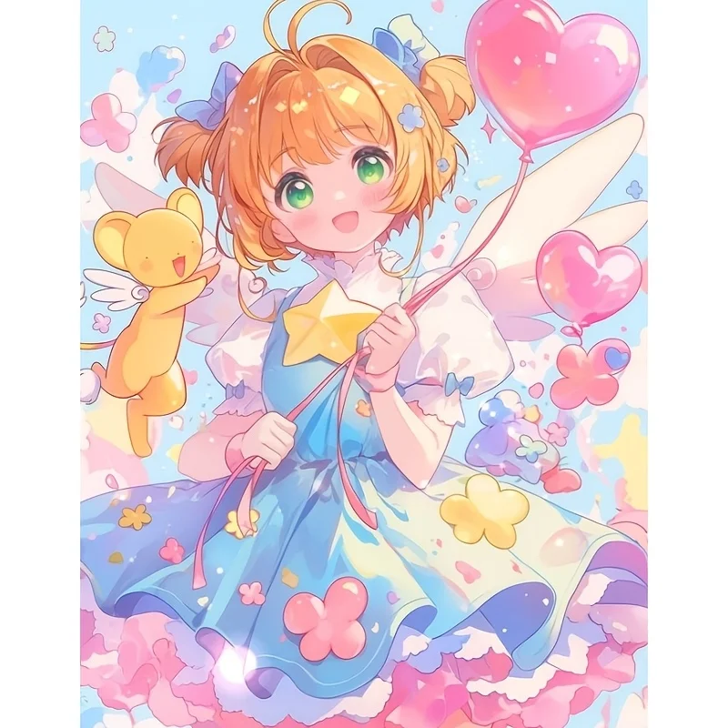 Diamond Painting Cardcaptor Sakura Cartoon Characters Diamond Mosaic Handmade Art Exquisite Creative Gift Home Decoration