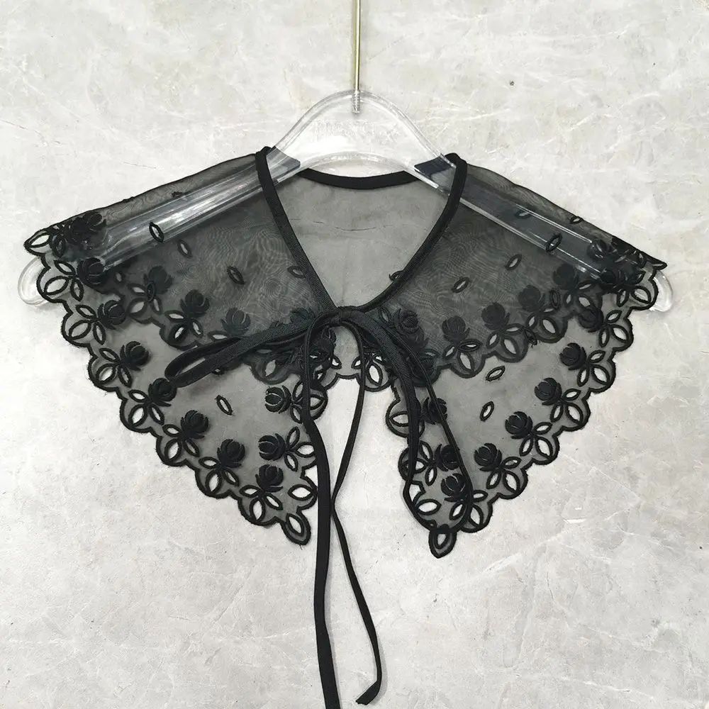 Detachable Scarf Shawl Decoration Lace Lapel Blouse False Collar Cloud Shoulder Clothes Accessories Shirt Fake Collar