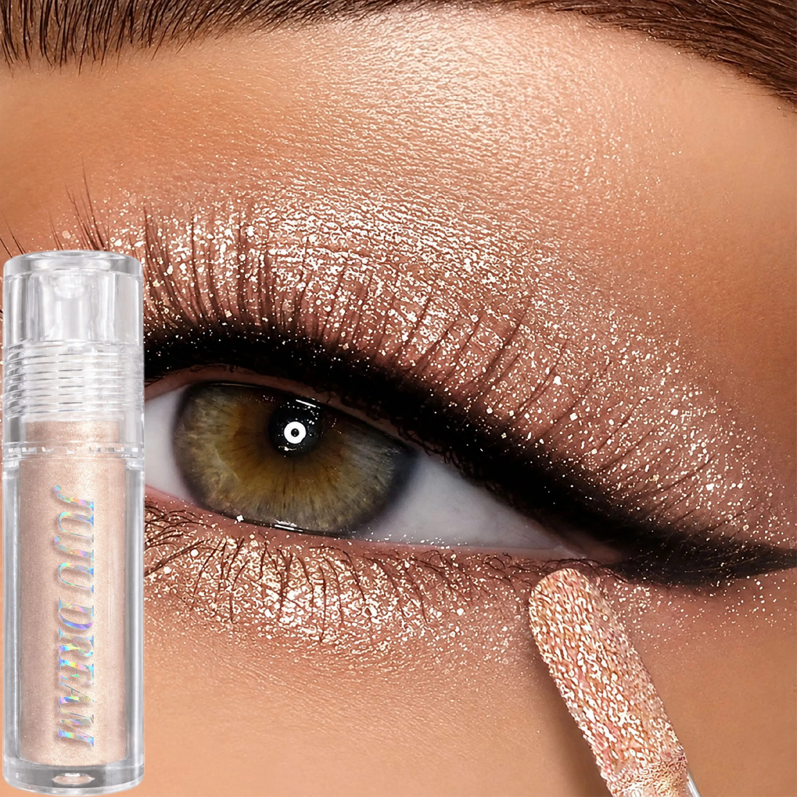 Thin Glitter Liquid Eyeshadow, Long-Lasting And Smudge-Proof, Waterproof, Glitter Effect Suitable for Daily Dating Makeup