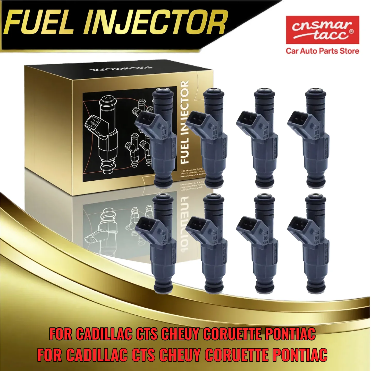 

8 Pieces Fuel Injector Compatible for Chevy Corvette Camaro for Cadillac CTS 5 7L V8 FJ647 FJ311 12482704