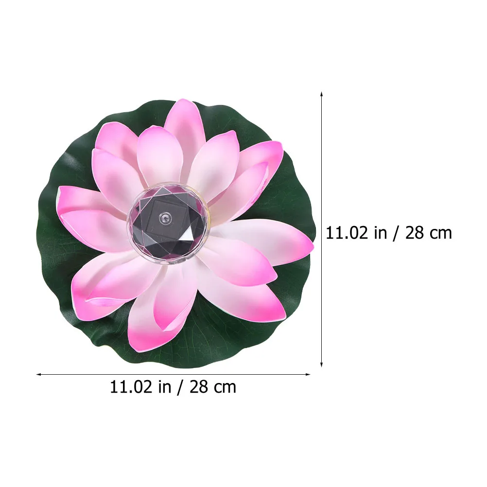 2Pcs Solar Lotus Light Waterproof Floating Pool Pond Lamp Colorful Unique Design Outdoor Landscape Solar Decorative Lighting