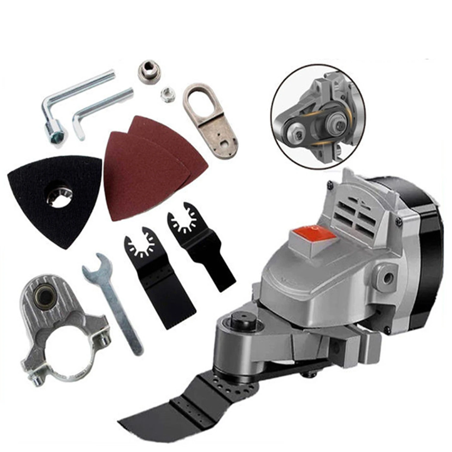 M10 Angle Grinder Converter Set Stainless Steel Universal Joint Angle Grinder Conversion Head Kit Oscillating Tool