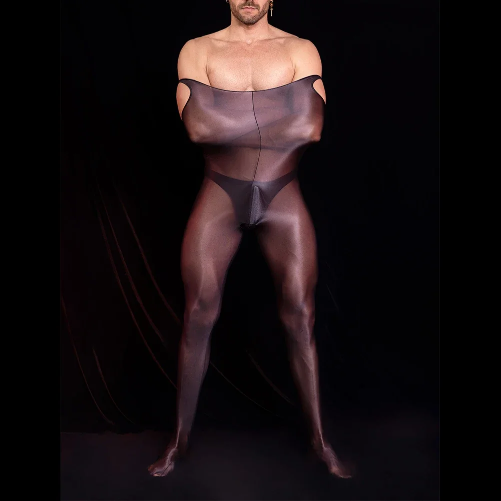 

Male Sexy Lingerie Mens Bodysuit Sleeveless Slim Solid Underwear Body Stocking Elastic Jumpsuit Medium Strecth