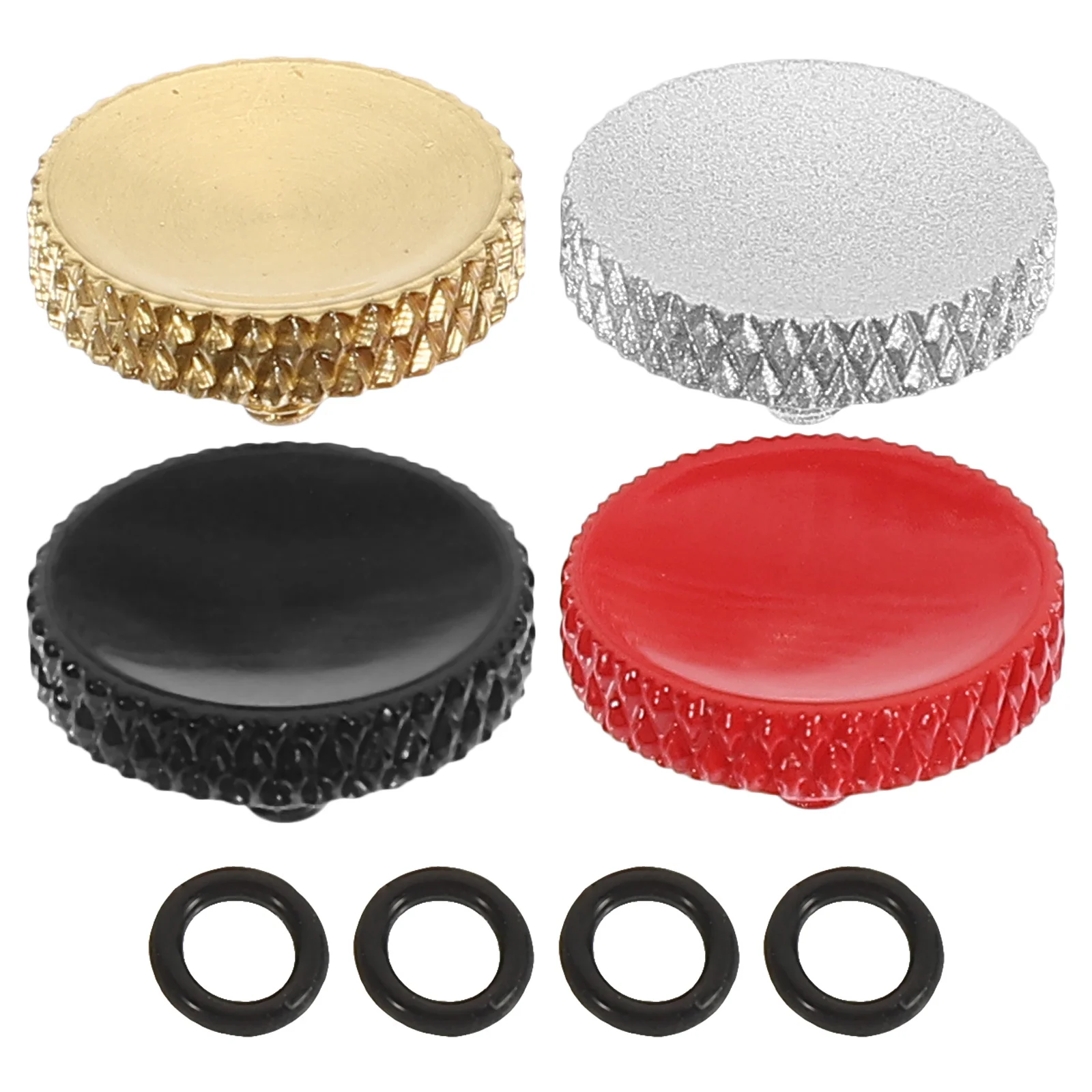 

4Pcs Camera Shutter Release Button Aluminum Alloy Concave Flat Design for Dslr Photography Accessory