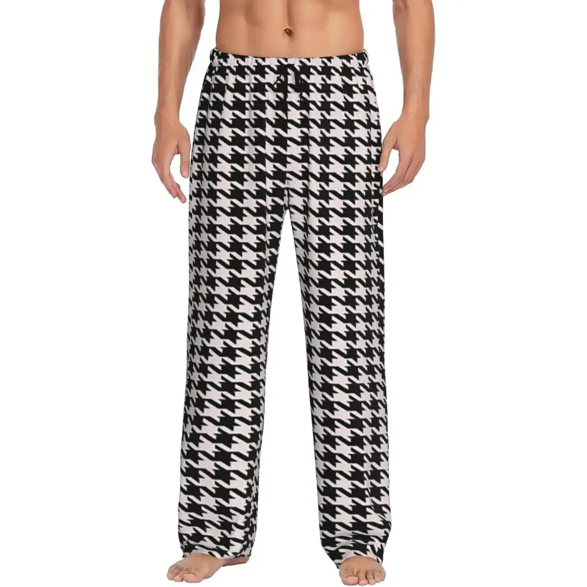 Custom Keffiyeh Bohemia Geometry Pattern Pajama Pants Men Sleepwear Sleep Lounge Bottoms with Pockets