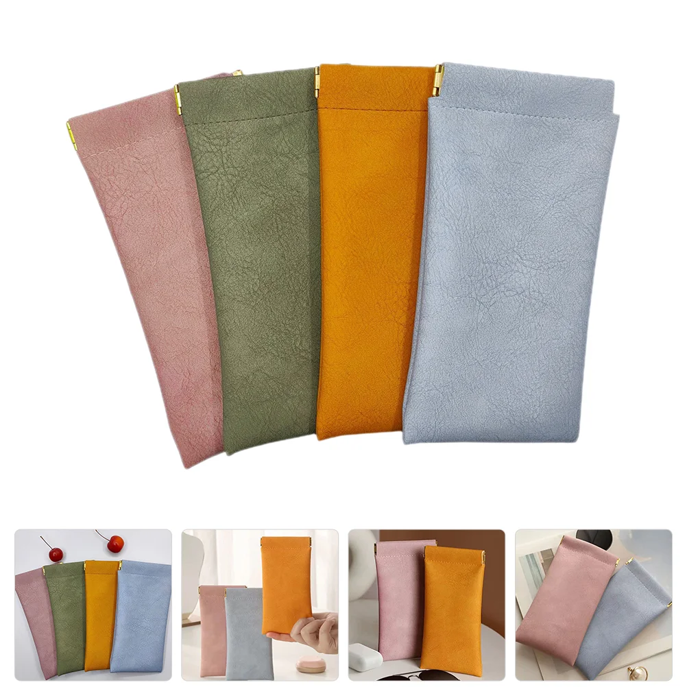 

4 Pcs Glasses Storage Bag Sunglasses Case Organizer for Pouch Soft Double Layer Miss
