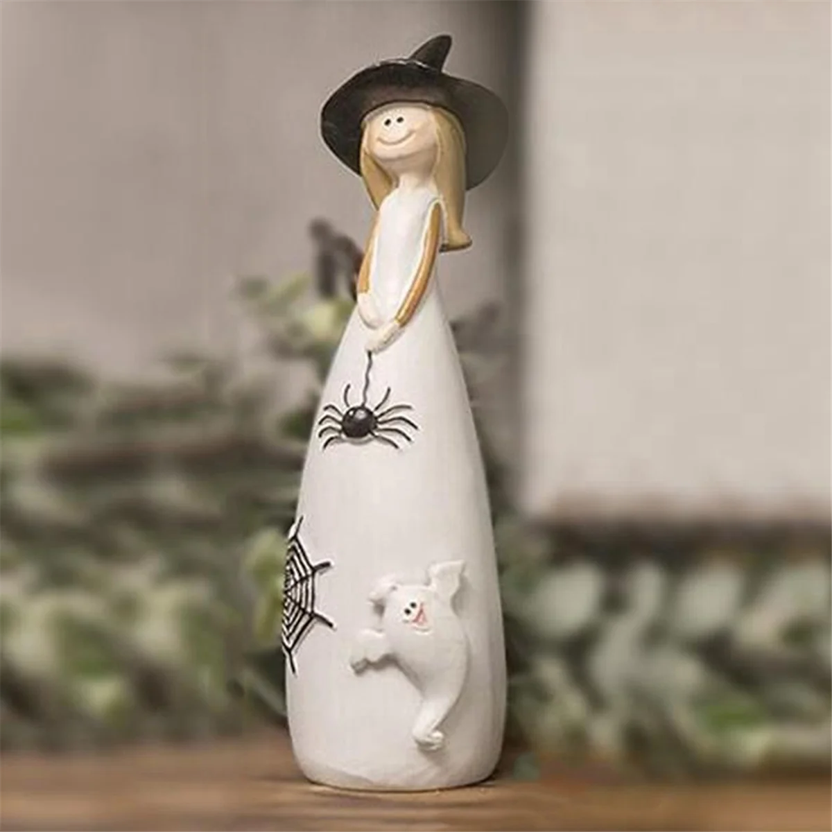 Halloween Witch Figurines and Statues Home Decor Resin Witches Cute Elf Sculpture B
