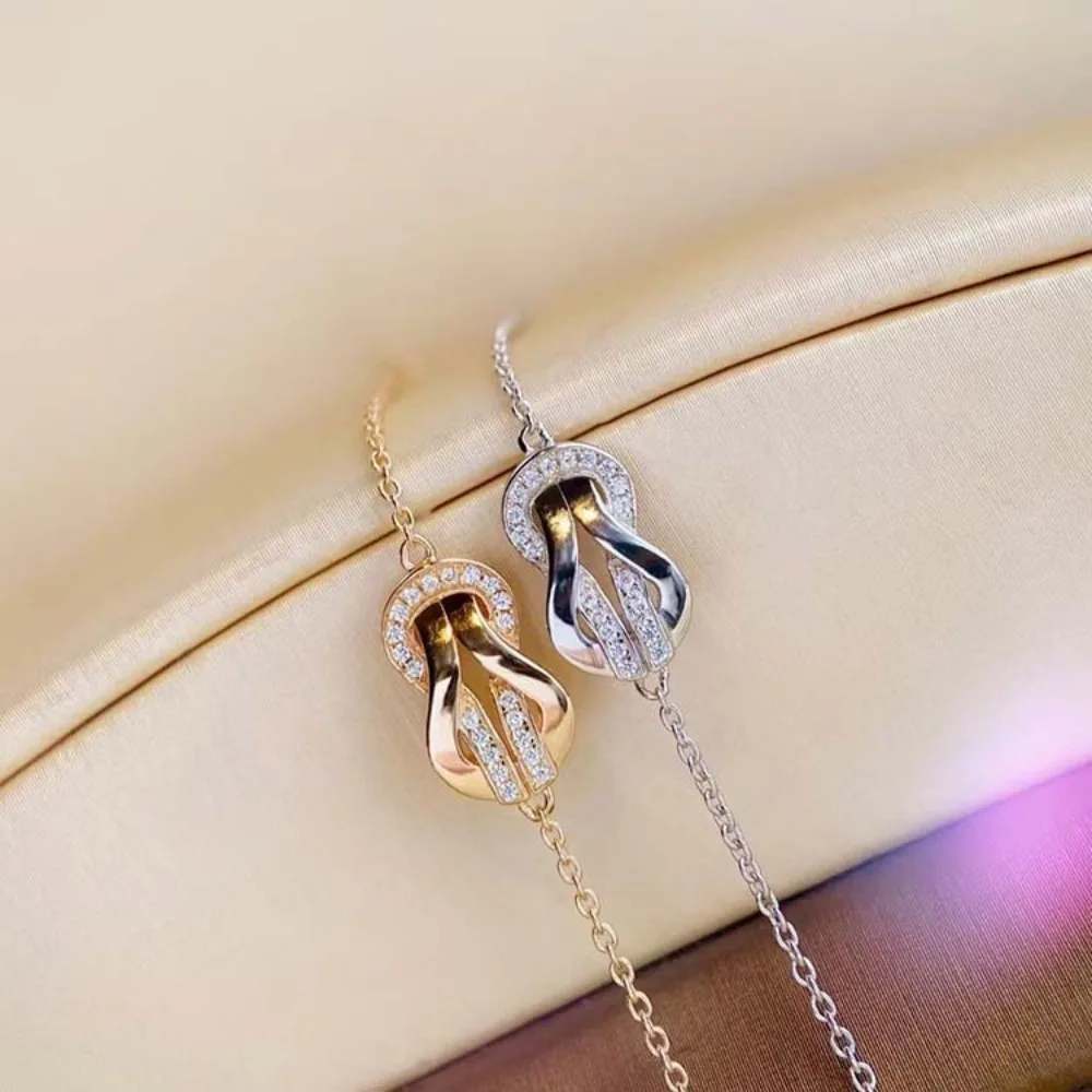 Original Luxury Chance Infinie Jewelry - Charming Women's Bracelet with Diamonds and Twisted Shapes for Couples - Holiday Wear