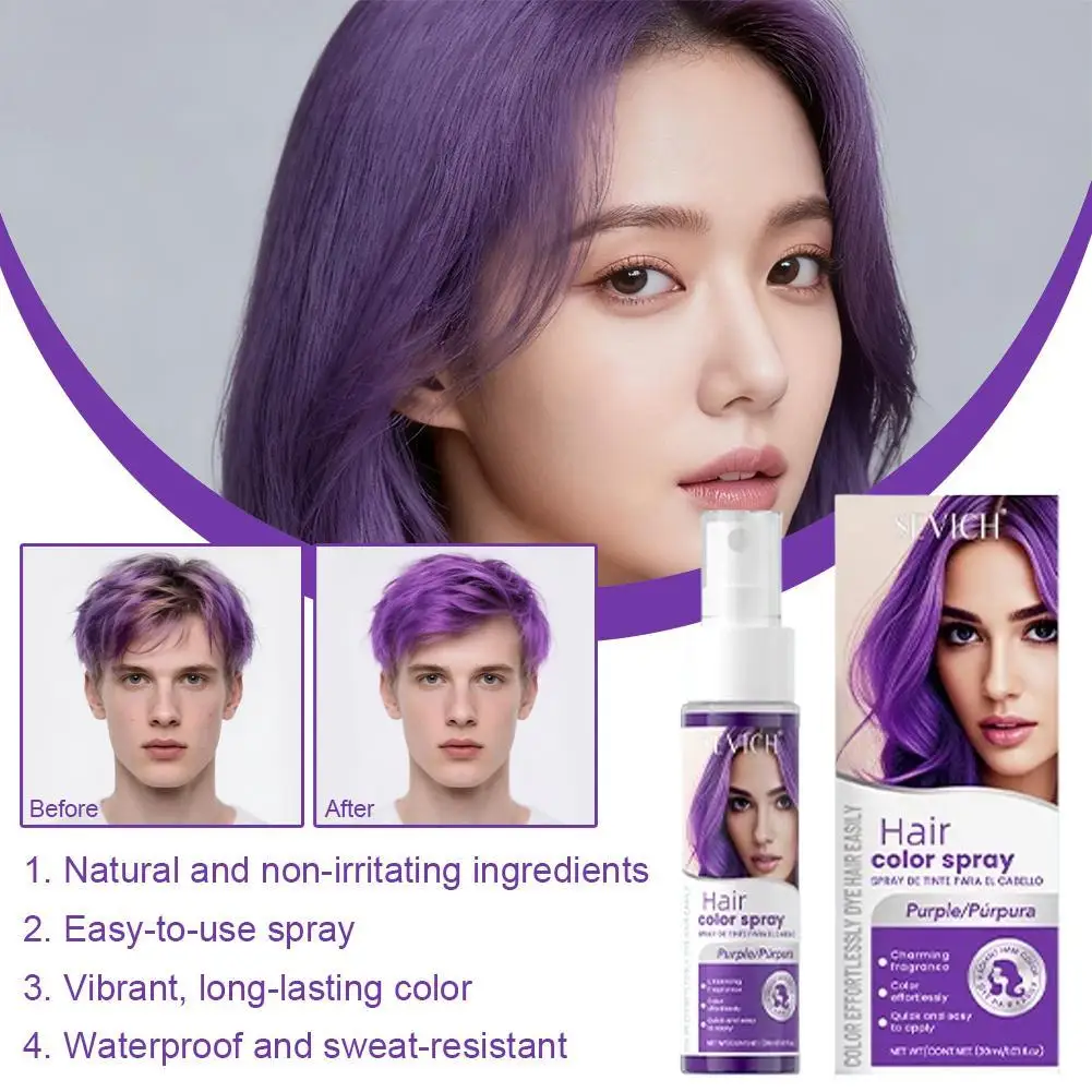 

8Colors Hair Dye Hair Dye Plant Disposable Hair Dye Spray Bubble Dyes Hairs Dyes Foam Coloration Temporaire Pour Color Hairs
