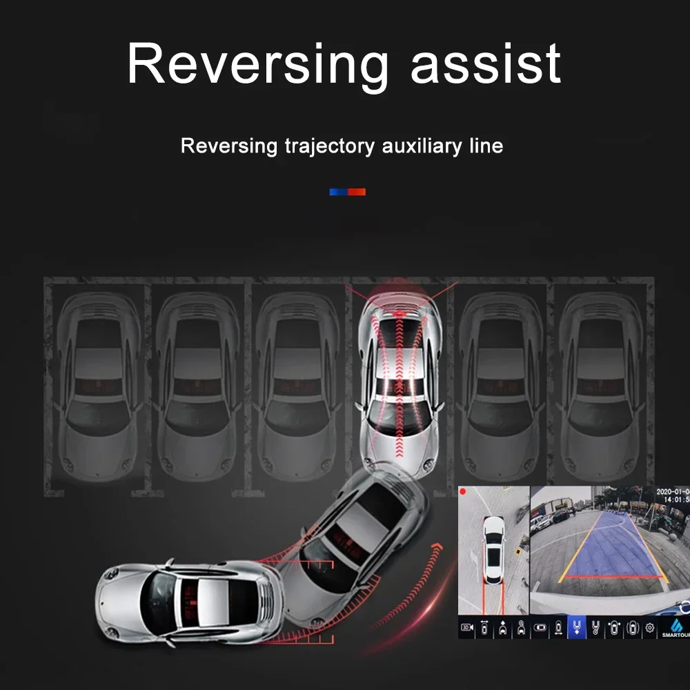 Universal 360° degree Surround View Panoramic front rear left right cameras Video recorder Car camera For Car Android Multimedia