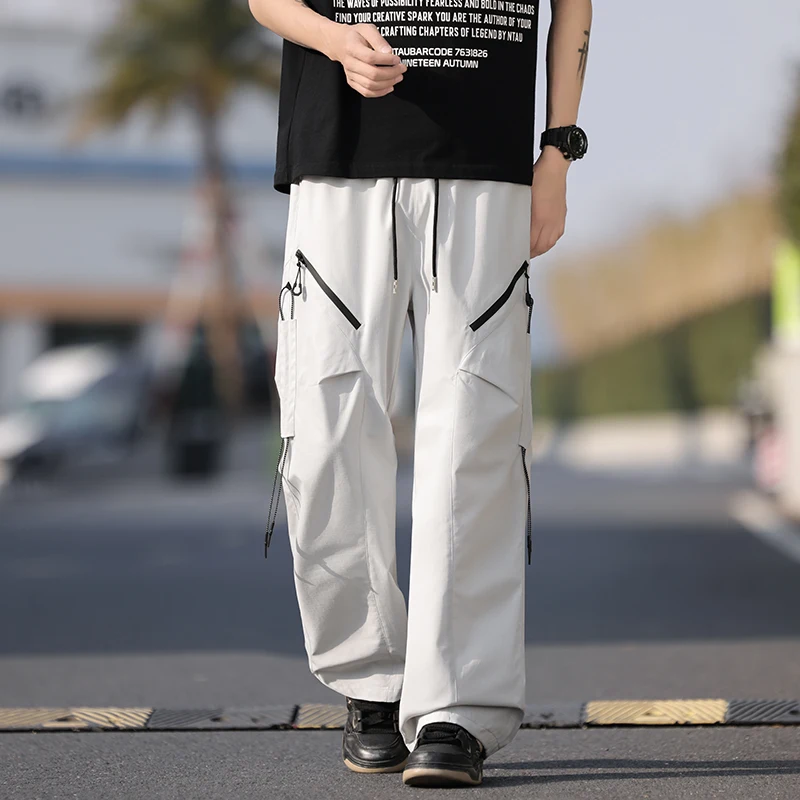 Hip Hop Joggers Cargo Pants Men American Multi-Pocket Elastic Waist Harem Trousers Man 2026 Streetwear Harajuku Woman Sweatpants
