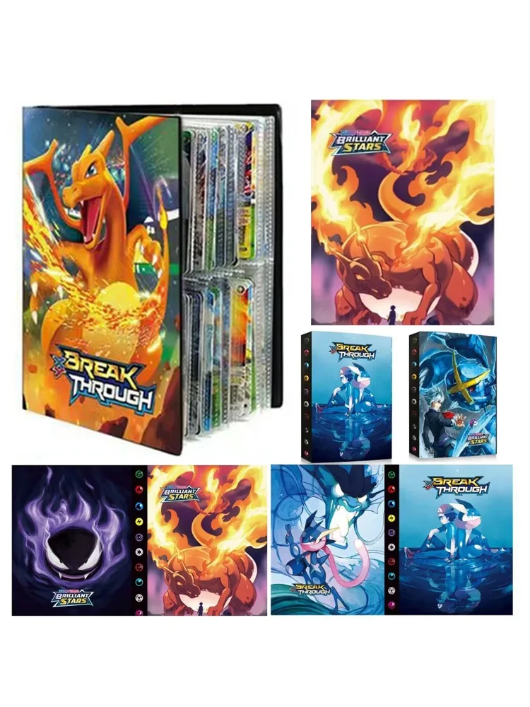 240PCS Pok é mon Kaarten Album Boek Pokemon Game Charizard Card Album VMAX GX EX Houder Collectie Bindmiddel map Kinderen Speelgoed Gift - afbeelding 2