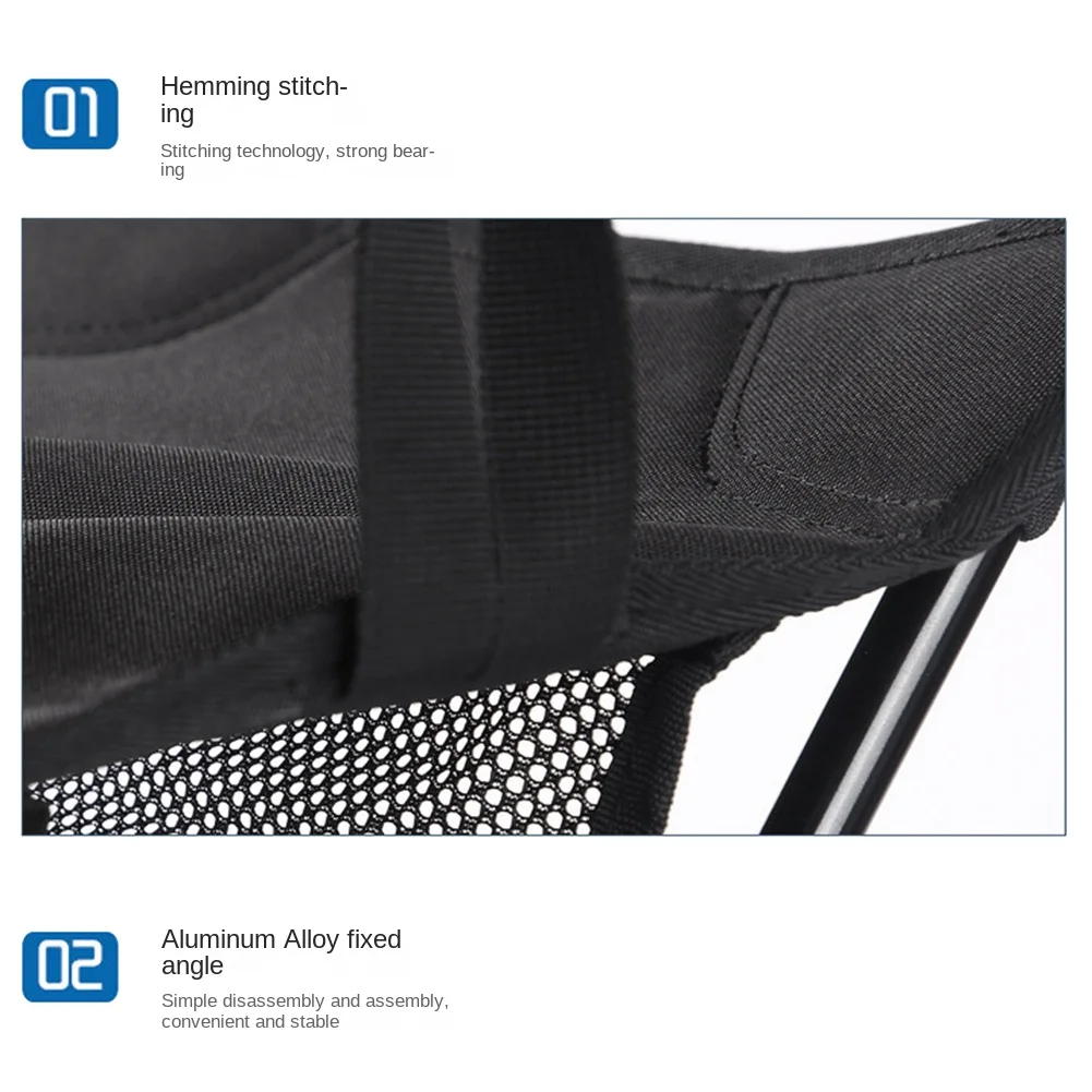 

1 PCS Fishing Chair Ultra-Lightweight Foldable Folding Chair For Camping Traveling Fishing Hiking Picnic